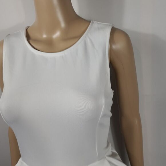 Apt 9 Women's White Fit and Flare Mini Dress - Picture 6 of 10